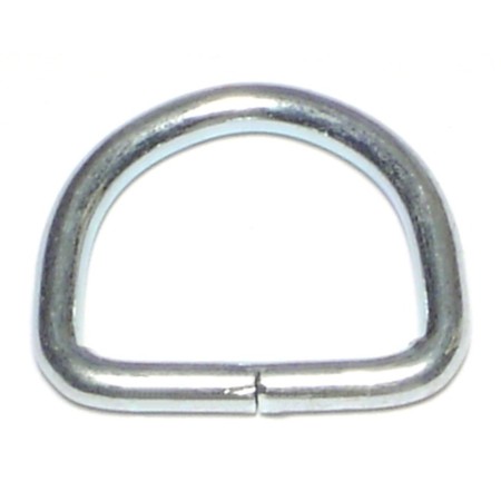 Midwest Fastener 1/8" x 3/4" Zinc Plated Steel D-Rings 15PK 68621